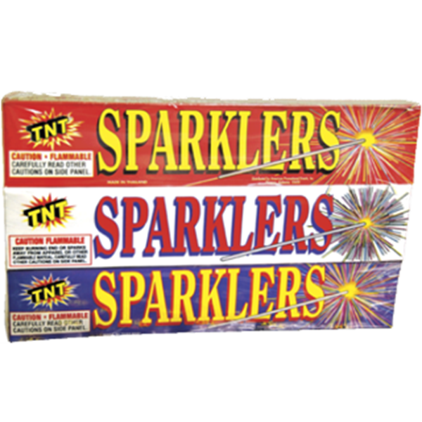 10 inch Gold Sparklers - Pkg of 12 Boxes